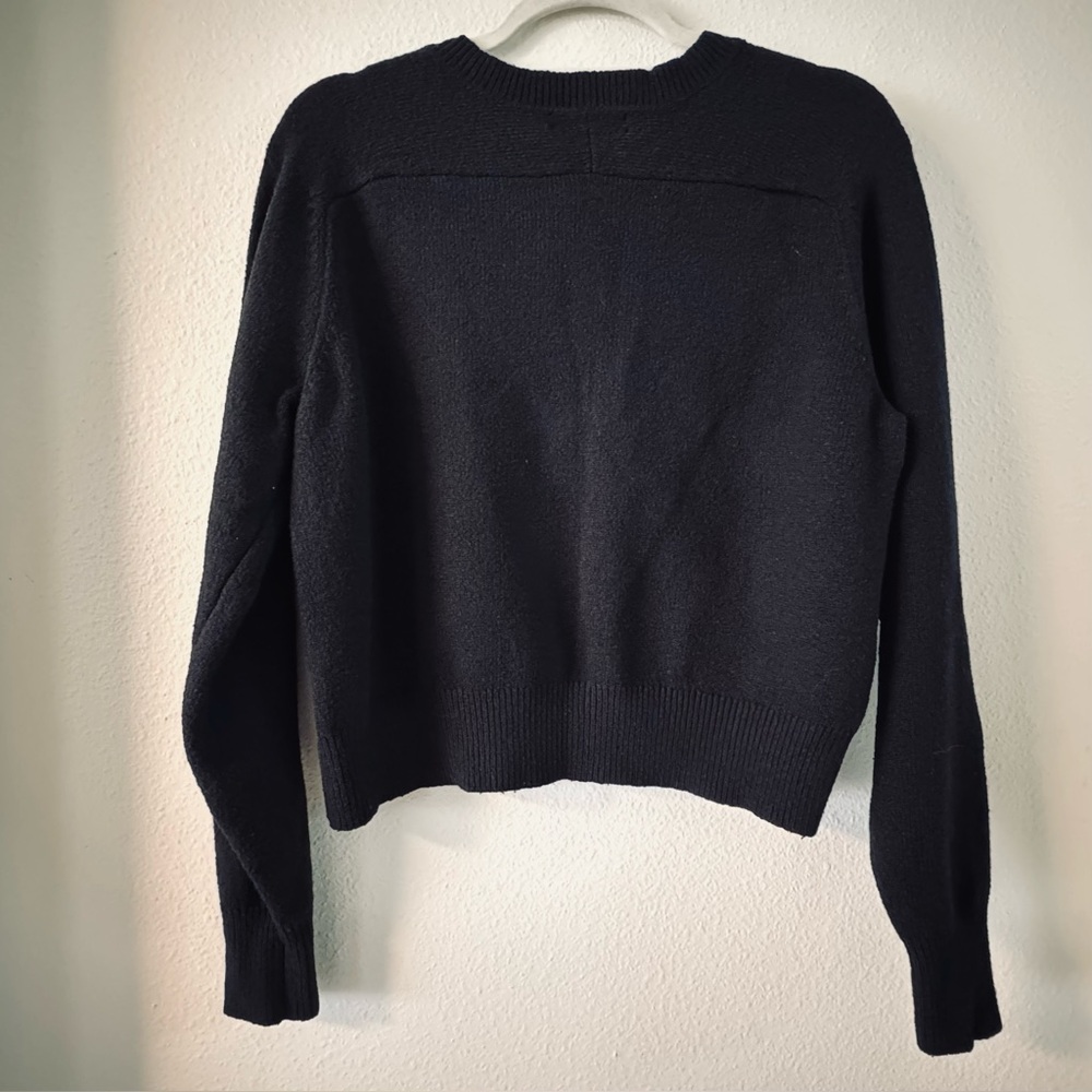 Nordstrom Black Cardigan Cotton Blend, Black, size L - Picture 8 of 16